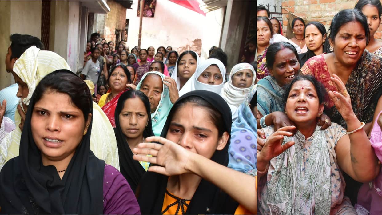 The bodies of the three teenagers were brought one after the other and the last journey took place together
