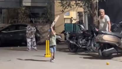 Vaibhav Sooryavanshi style 4 year old child cricket batting video goes viral