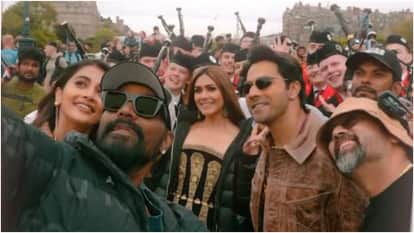 Mrunal Thakur Varun Dhawan Fun Loving Video During Dance On Chunnari Chunnari With Jonita Gandhi HJTIHH