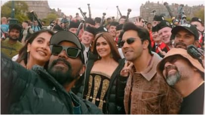 Mrunal Thakur Varun Dhawan Fun Loving Video During Dance On Chunnari Chunnari With Jonita Gandhi HJTIHH
