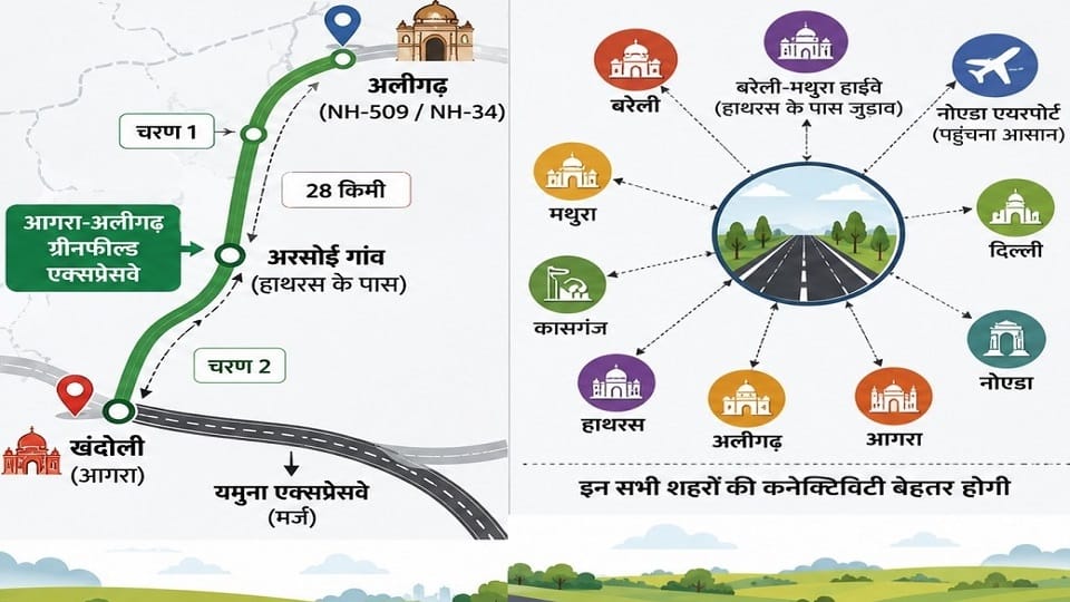 Aligarh to Agra to become Greenfield Expressway