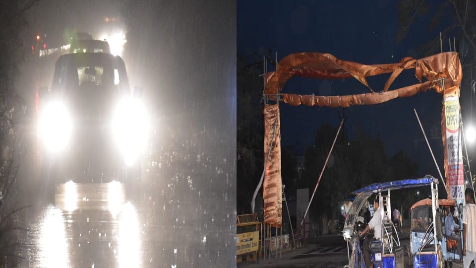 Heavy rain and storm wreaks havoc