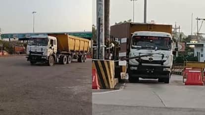 Jhansi: NHAI has initiated an investigation into overloaded vehicles passing through toll without number plate
