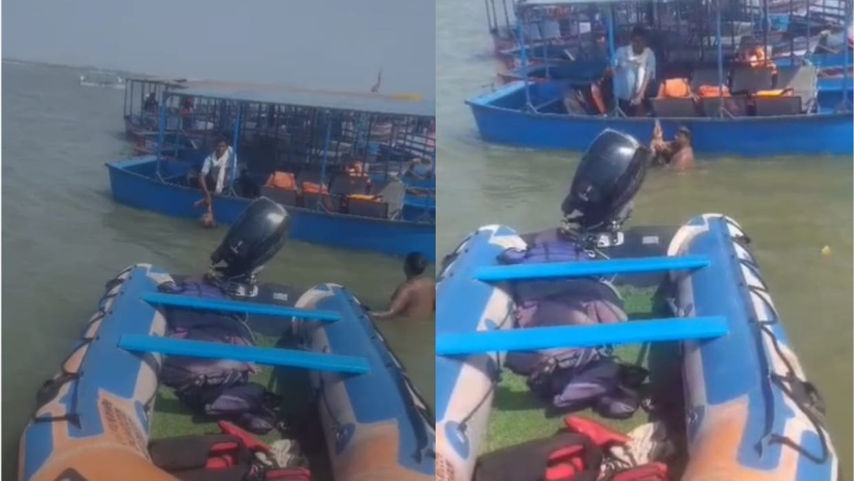 Divers saved six-year-old Tinku from drowning while bathing in Brajghat in Hapur