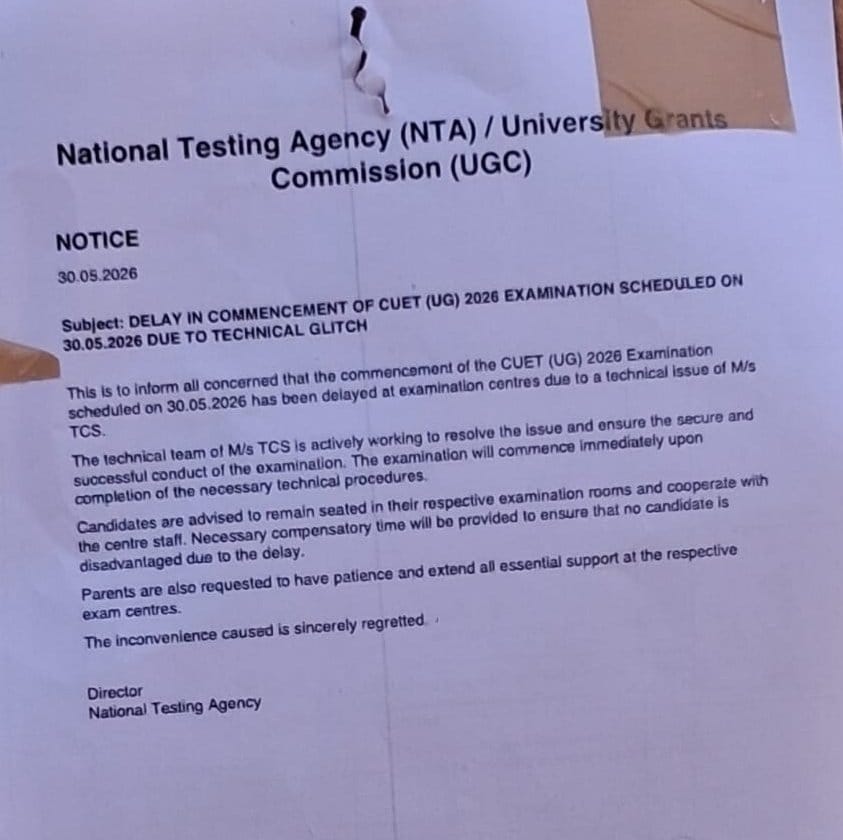 CUET-UG 2026 Faces Major Glitch in Jaipur, Exam Delayed by Over Two Hours Due to Technical Failure