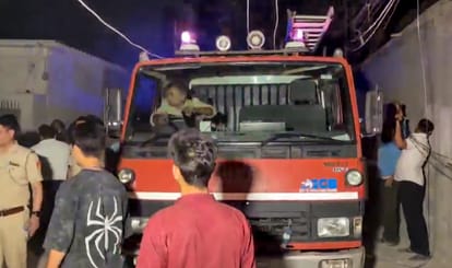 Rescue team on spot after house collapse accident in Saket area of South Delhi