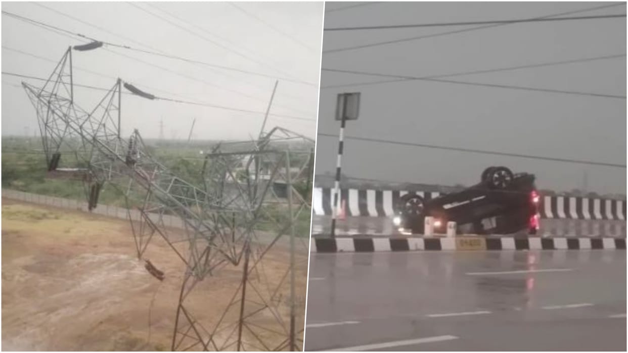 Dausa: Severe Storm and Rain Claim Two Lives as Wall Collapses; Power Supply Hit After Tower Falls