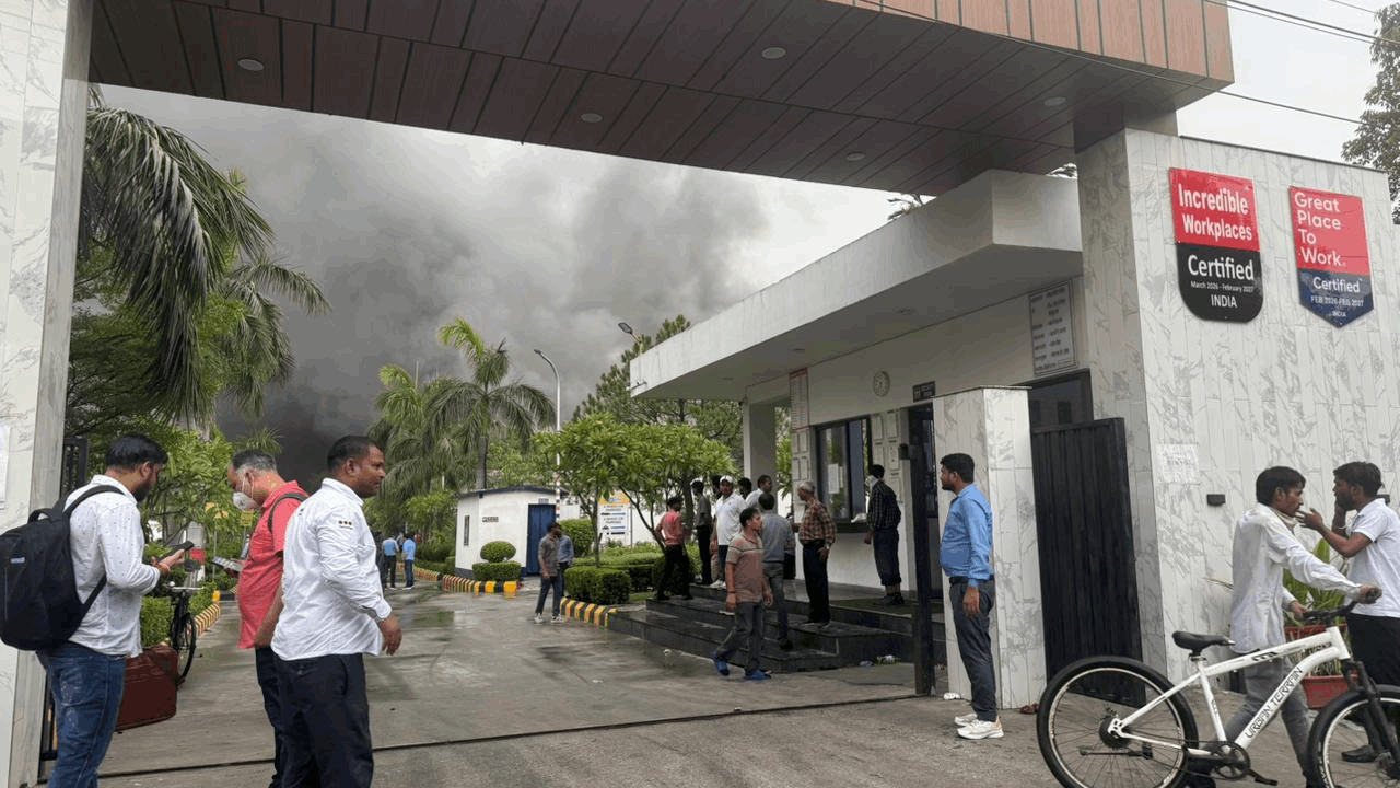 Fire breaks out in chemical and thinner storage area at Spark Minda and 600 employees evacuated