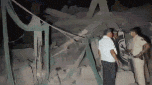 Rescue team on spot after house collapse accident in Saket area of South Delhi