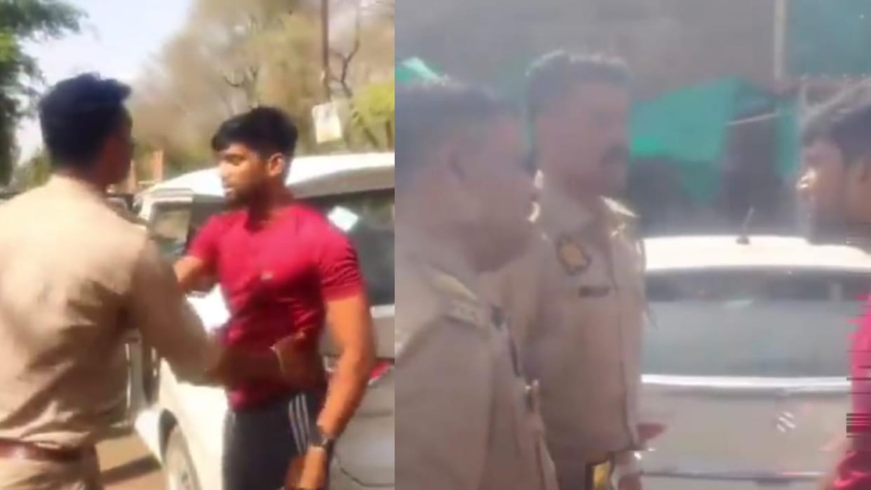 Jhansi: Inspector and constable suspended for slapping a youth, action taken after video goes viral