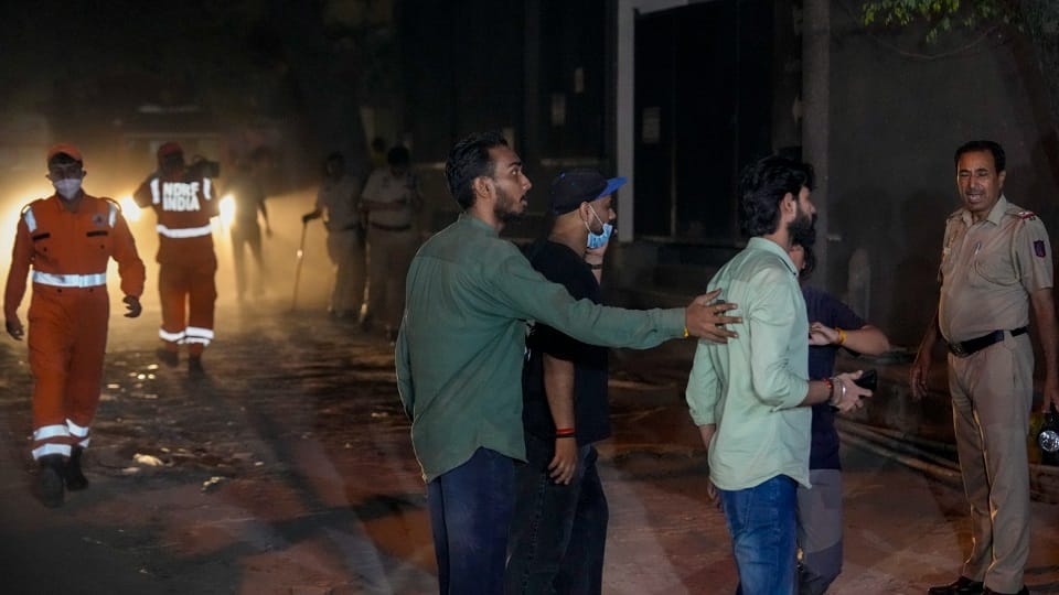 Six-Story Building Collapses Near Saket, Delhi, See Photos
