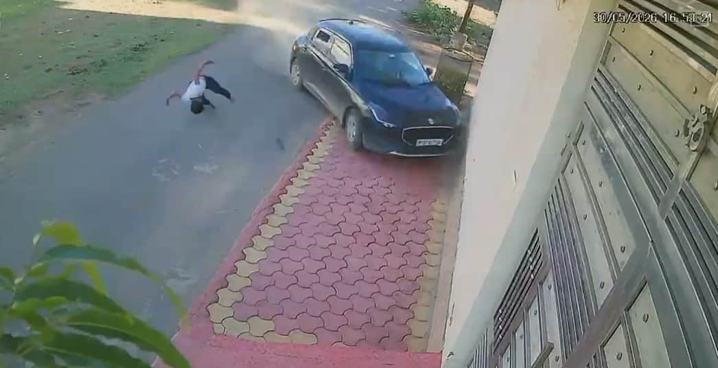 Student thrown 10 feet into the air after being hit by a car; suspects flee; student in critical condition