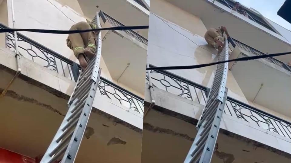 Fire breaks out at a gym in Jewar, firefighters safely evacuate people