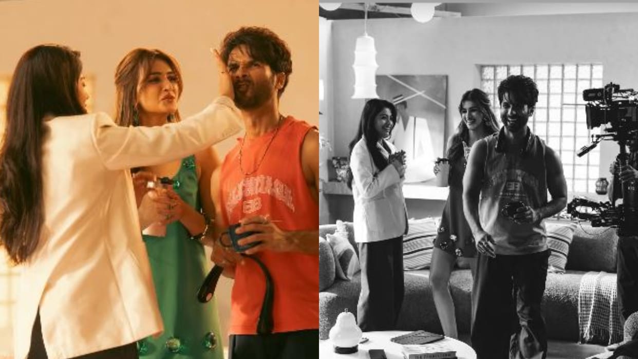 Shahid Kapoor Shares Bts Photos Of Cocktail 2 Where Kriti And Rashmika Are Also Seen Enjoying