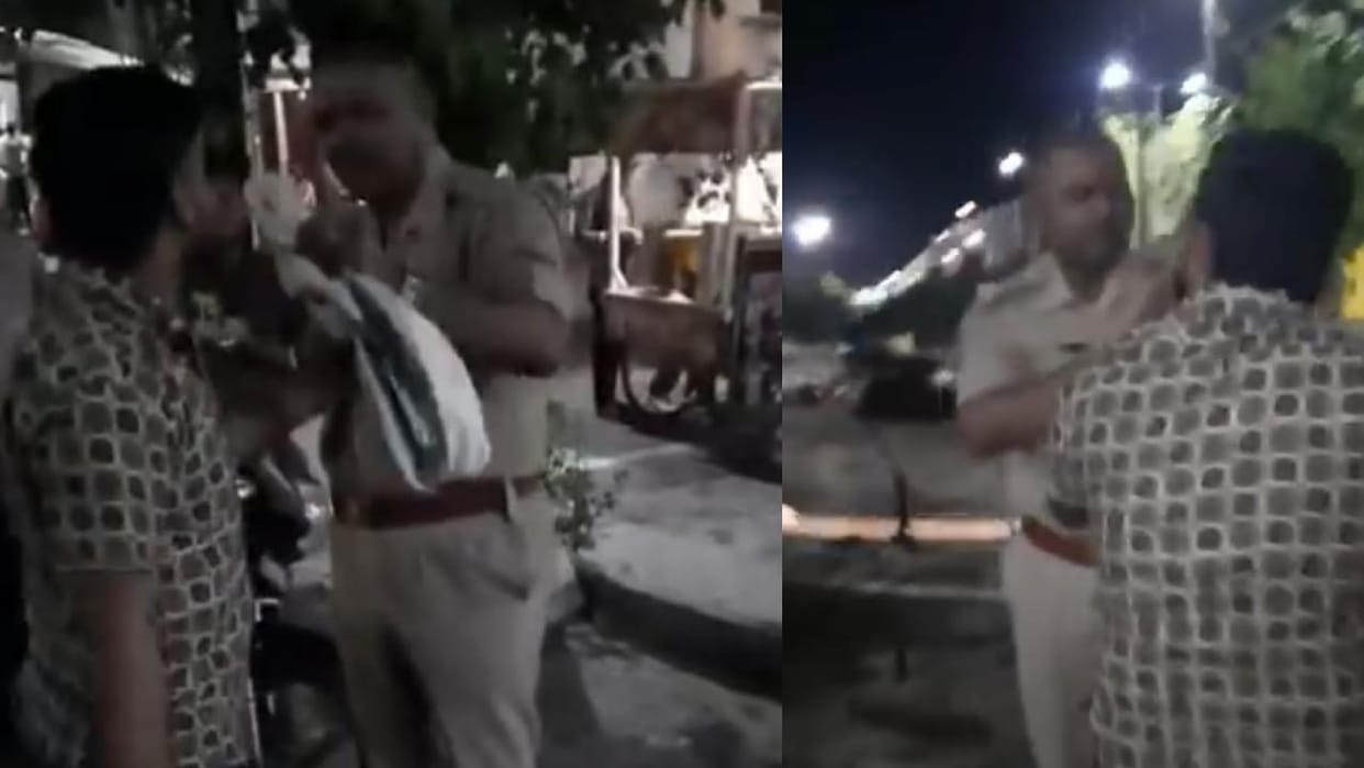 Jhansi: Two youths who slapped a PRD worker have been named; police are searching for the accused.