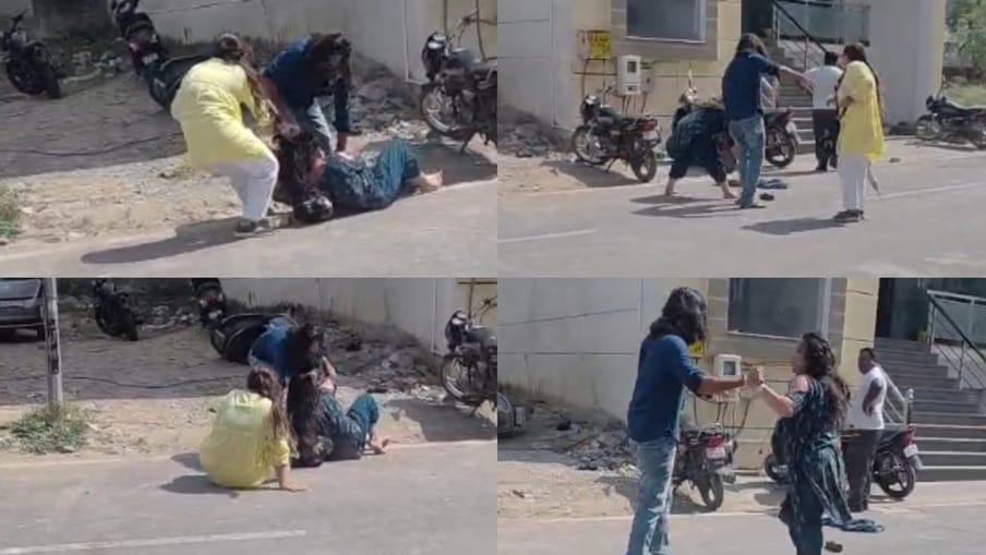 Wife Catches Husband With Girlfriend Dramatic Street Brawl Erupts in Agra
