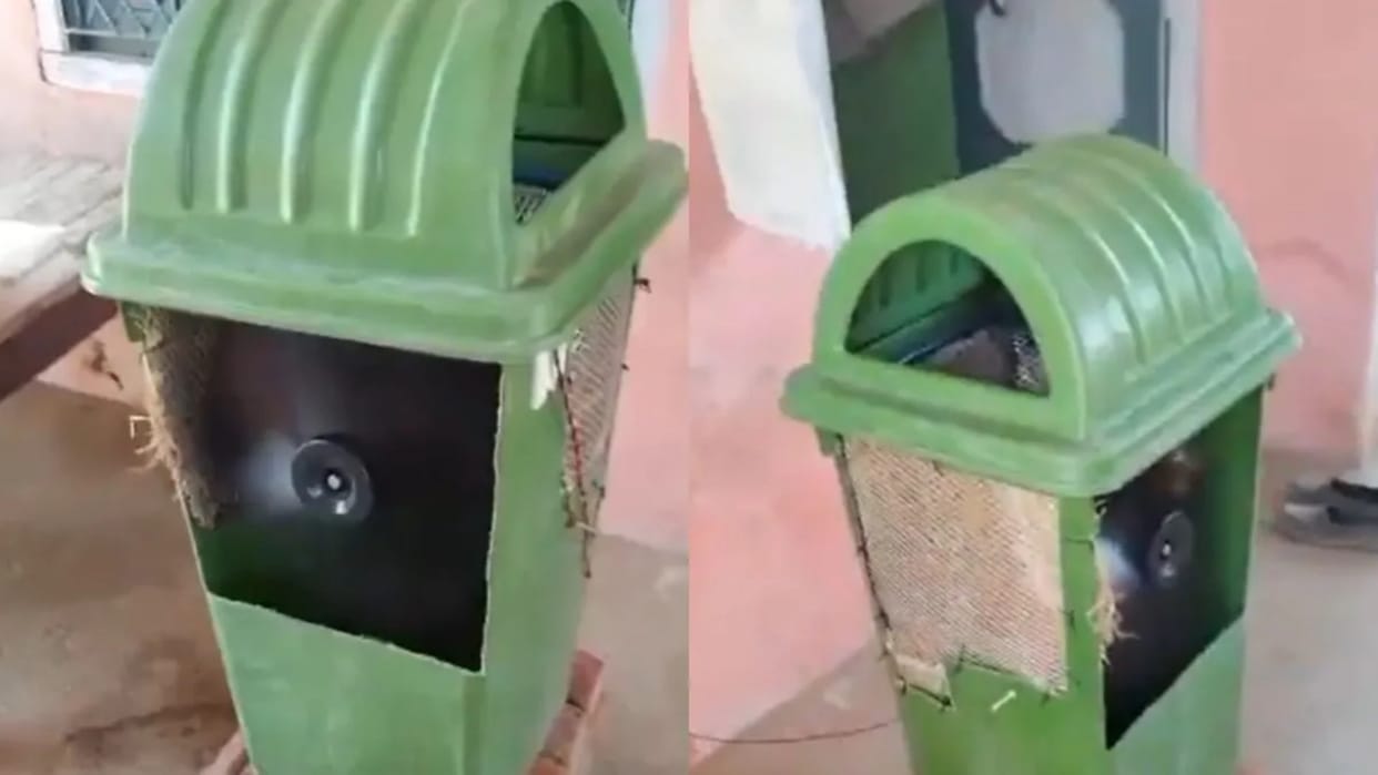 Dustbin Cooler Jugaad Video going Viral Kudedan se bnaya cooler