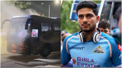 Gujarat Titans Team Bus Catches Fire After IPL 2026 Final Defeat, All Players Safe