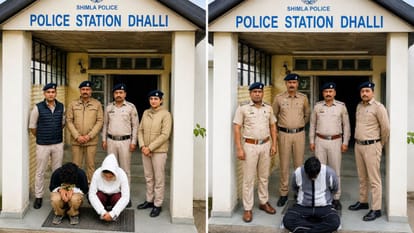 पुलिस की गिरफ्त में आरोपी।