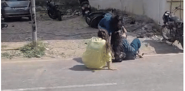 Wife Catches Husband With Girlfriend Dramatic Street Brawl Erupts in Agra