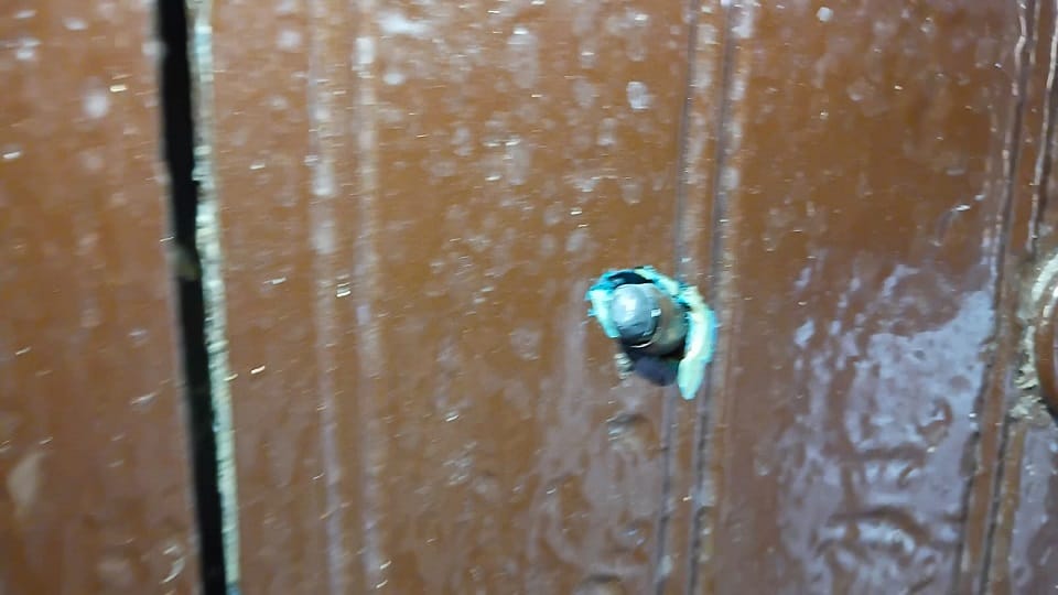 Two rounds of firing at the house at midnight