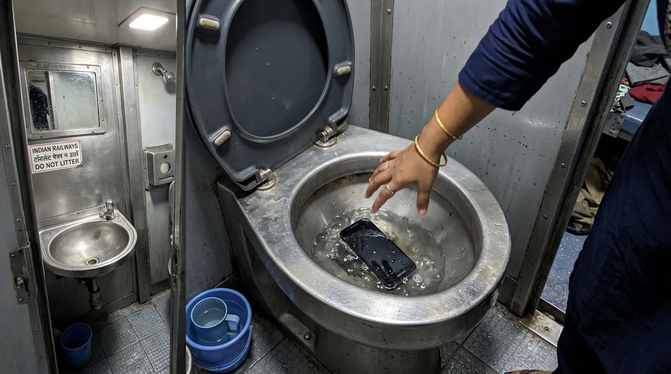 What to do if your mobile phone falls in the train toilet Mein Mobile Girane Par Kya Kare