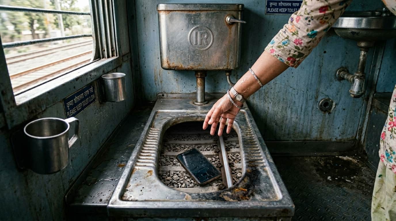 What to do if your mobile phone falls in the train toilet Mein Mobile Girane Par Kya Kare