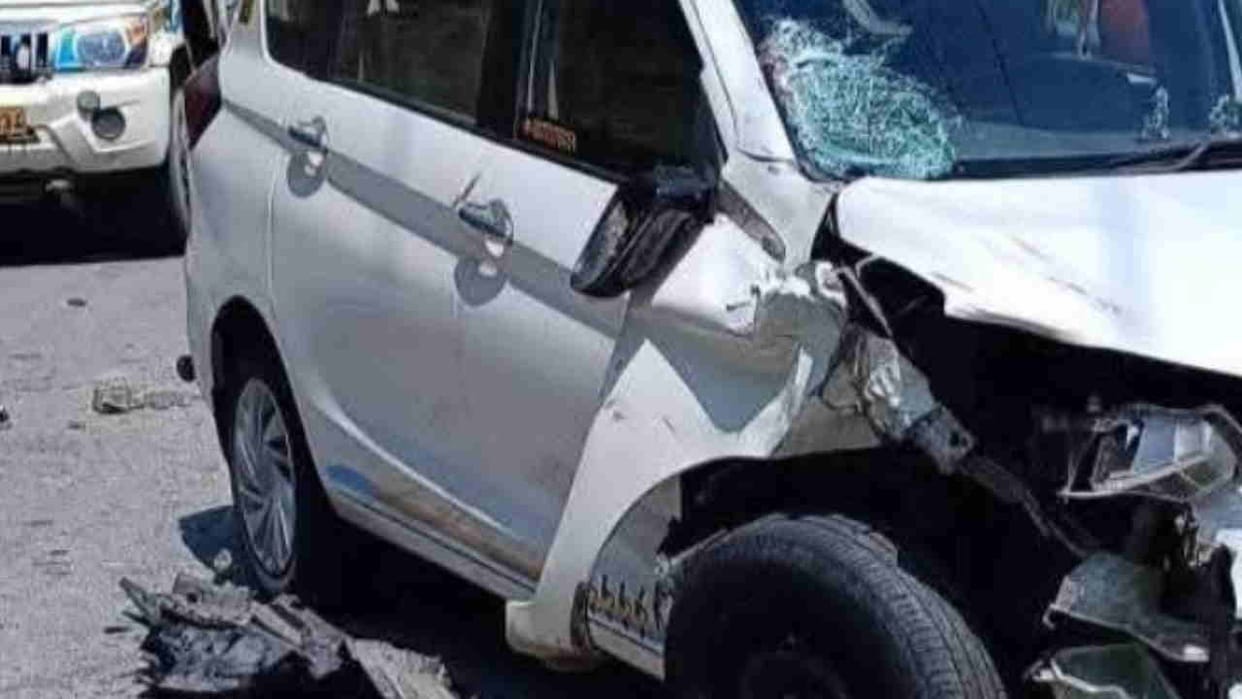 Scooty Car Collision Near Srinagar on Badrinath Srinagar Highway Uttarakhand Accident news