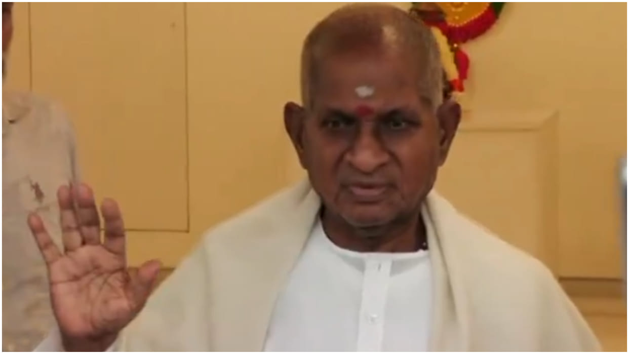 Legendary Composer Ilaiyaraaja Greets Fans On His 83rd Birthday Carrying Bouquets Garlands And Banners