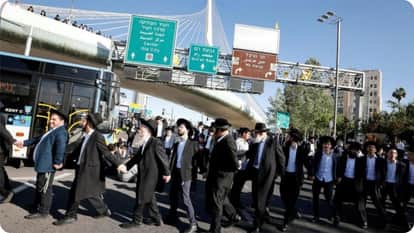 israel military conscription ultra orthodox jews violent protests political crisis updates