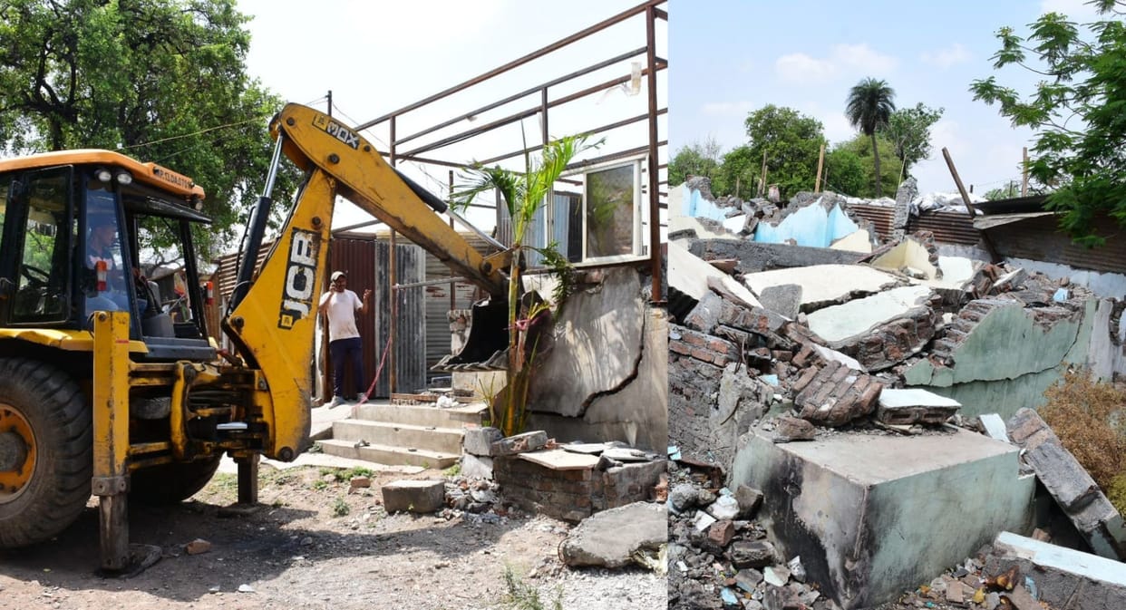 MP Demolition Drive 40,000 Sq Ft Illegal Structure Bulldozed 5 Crore Land Freed