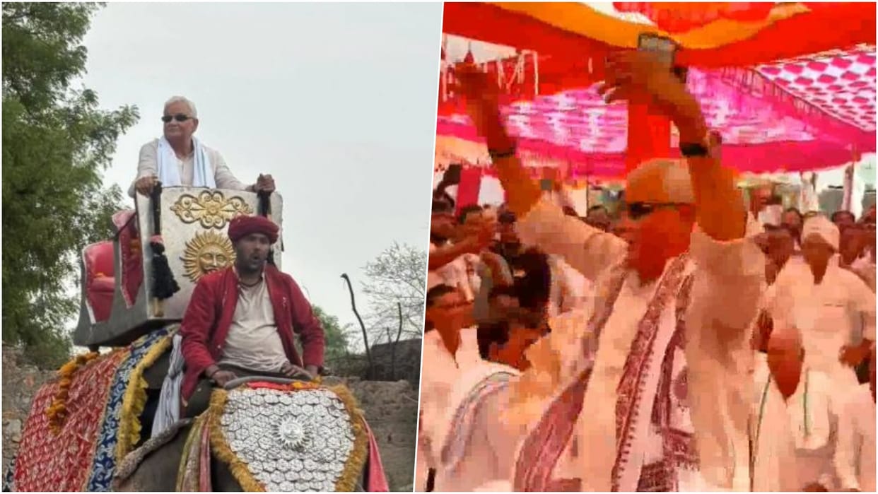 Sawai Madhopur: Kirori Lal Meena Joins Folk Artists on Stage, Breaks into Dance as Folk Songs Fill the Air
