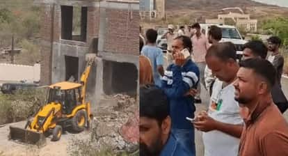 Udaipur UDA Clears Encroachment Worth 50 Crore Illegal Structures Demolished