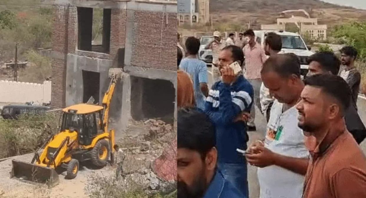 Udaipur UDA Clears Encroachment Worth 50 Crore Illegal Structures Demolished