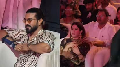 amcharan fan breaks security jhanvi kapoor get uncomfortable watch viral video from peddi event