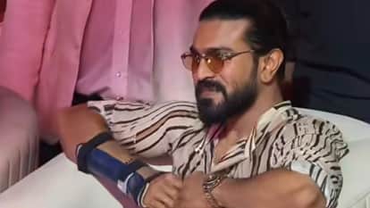 amcharan fan breaks security jhanvi kapoor get uncomfortable watch viral video from peddi event