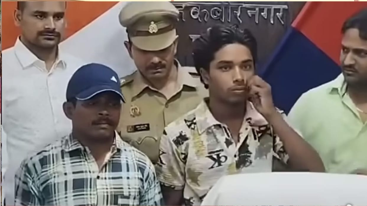 fled after snatching a gold chain and after his arrest, he started twirling his moustache in front of police