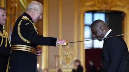 King Charles knighted Idris Elba in an ceremony actor received the honour of knighthood for services to young