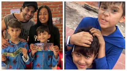 Kashmera Shah Krushna Abhishek twins Rayaan and Krishaang turn 9