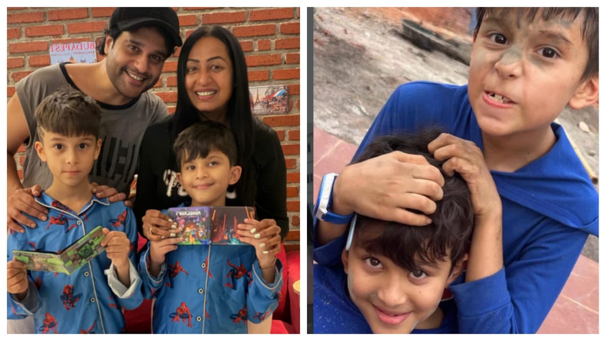 Kashmera Shah Krushna Abhishek twins Rayaan and Krishaang turn 9