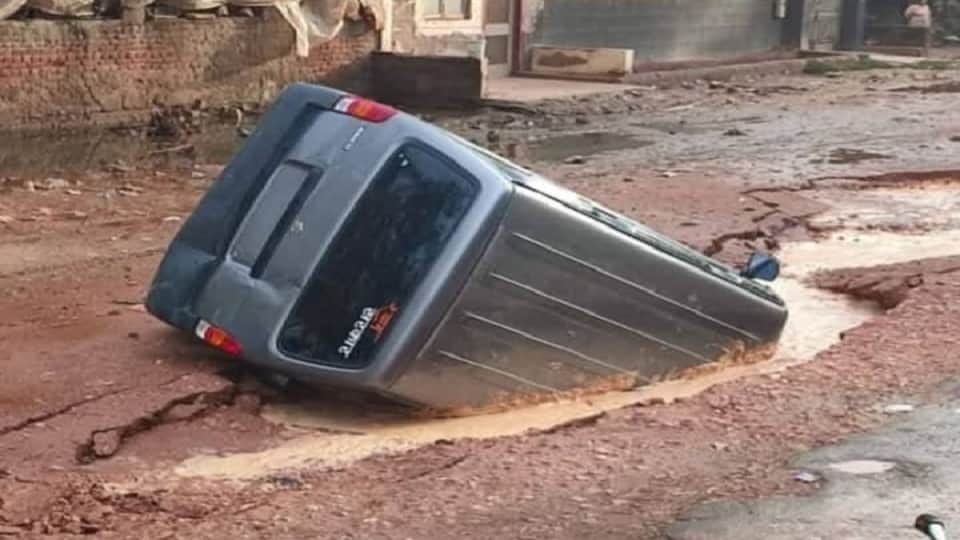 CM Grid Road Project Exposed After Rain 12 Vehicles Trapped as Roads Cave In