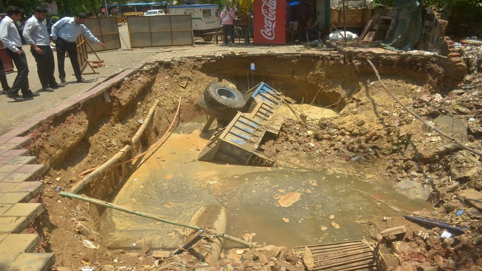 CM Grid Road Project Exposed After Rain 12 Vehicles Trapped as Roads Cave In