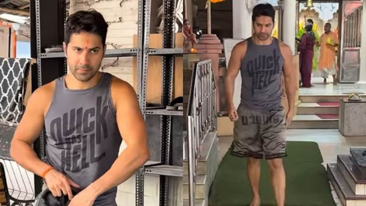 varun dhawan went to temple in shorts users do not like in trolled hai jawani toh ishq hona hai actor