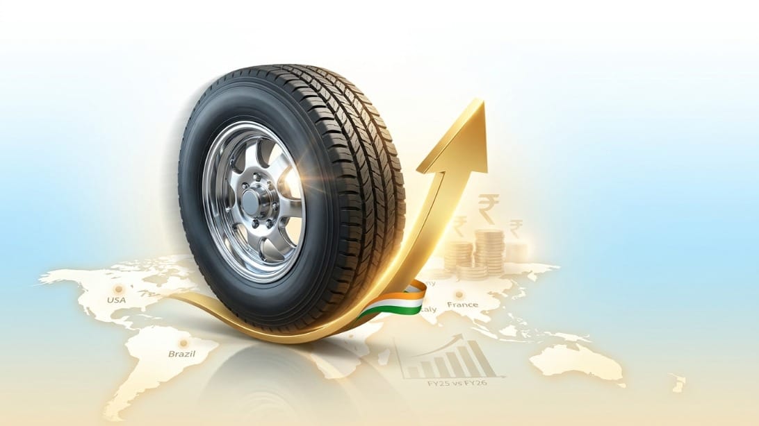 Indian Tyre Exports Hit Record High, Grow 9% Despite Global Challenges