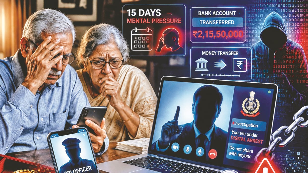 Chandigarh Biggest Cyber Fraud Scammers Intimidate Elderly Couple Swindle ₹2.25 Crore