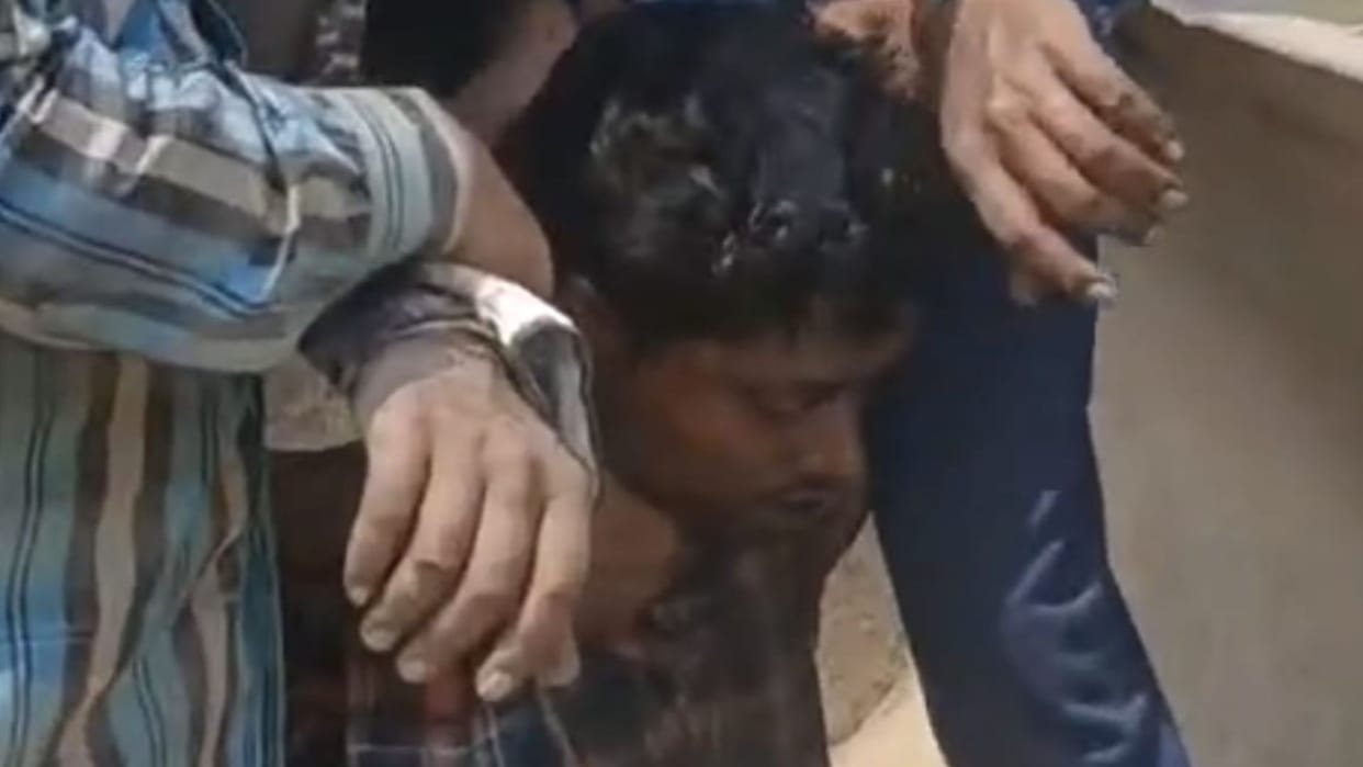 Ballia NewsMonkey Pushes Laborer 50 Feet Down from Railway Bridge Middle-Aged Man Also Attacked