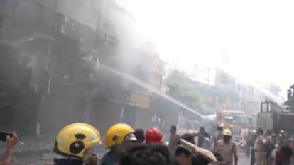 Hyderabad Massive Fire Breaks Out in Commercial Complex Causing Chaos Firefighters Present at Scene