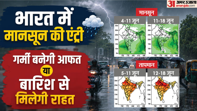 बीते 7 दिन सामान्य से 10% कम बारिश: मानसून के अगले दो हफ्तों का क्या अनुमान, कहां रहेगी गर्मी और बारिश कहां?