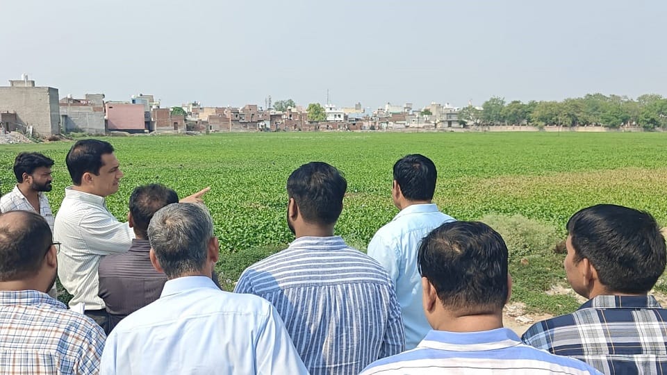 submerged land of Aligarh Nagar Nigam