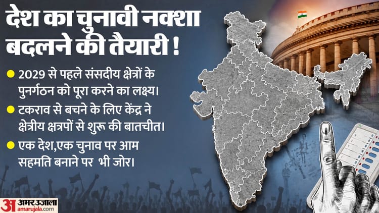 मिशन 2029: केंद्र सरकार का बड़ा दांव, चुनाव से पहले परिसीमन की तैयारी; क्षेत्रीय दलों से भी मंथन शुरू